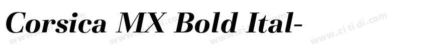 Corsica MX Bold Ital字体转换